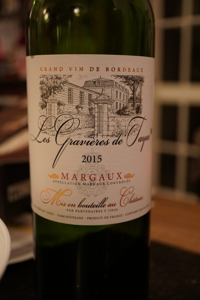 Le Margaux est un de mes vins préférés bien que celui-ci soit d'une qualité légèrement en dessous 