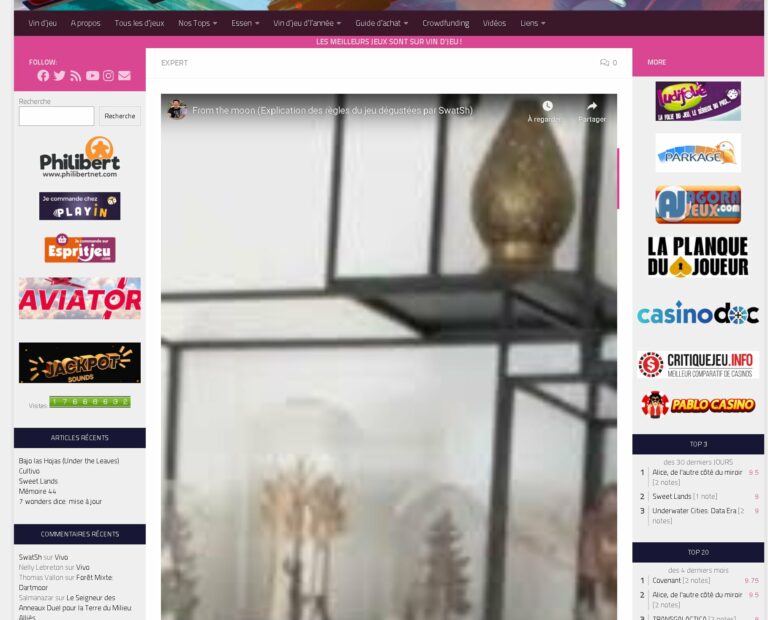 Soucis d’affichage sur Vin d’jeu