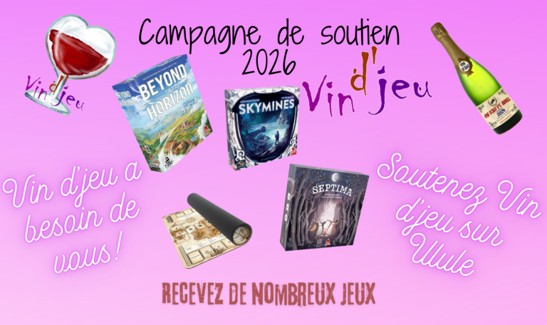 Vin d’jeu d’campagne d’soutien 2026 sur ulule: Super Meeple vous offre 3 nouveaux jeux et 2 tapis en néoprène